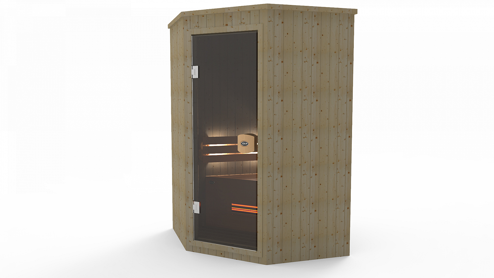 Angle 130x130 - Cabine Infrarouge Direct Heat Standard