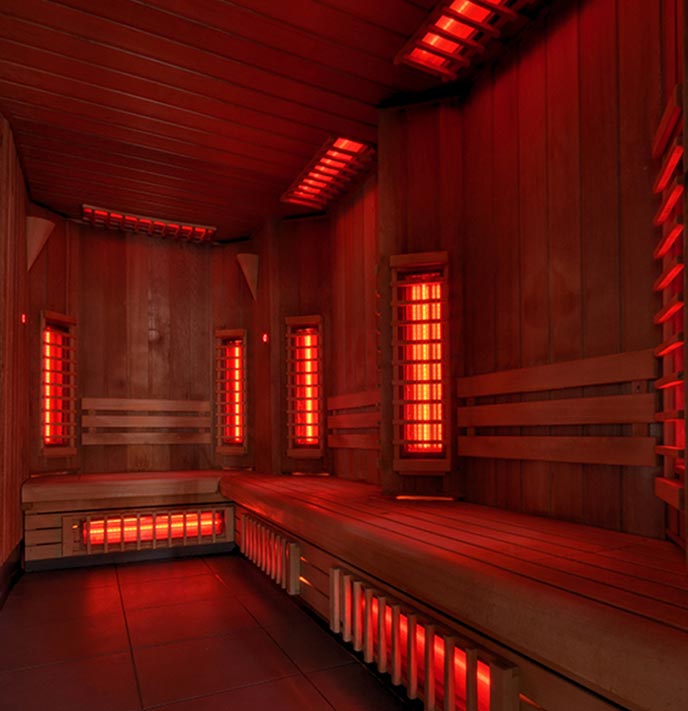 caine infrarouge sauna lumière directe